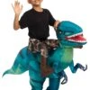 Inflatable Raptor Ride-On Costume For Children 1 Inflatable Raptor Ride-On Costume For Children -Holiday Clothing Promotion Store inflatable child raptor ride on costume