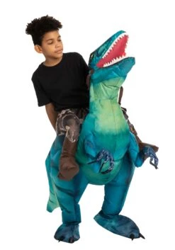 Inflatable Raptor Ride-On Costume For Children -Holiday Clothing Promotion Store inflatable child raptor ride on costume alt 2
