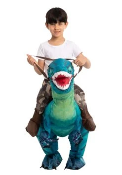 Inflatable Raptor Ride-On Costume For Children -Holiday Clothing Promotion Store inflatable child raptor ride on costume alt 3
