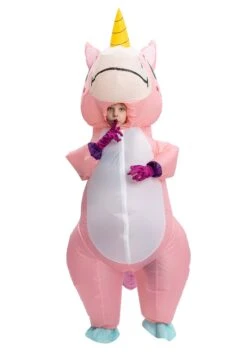 Kids Pink Unicorn Costume Inflatable