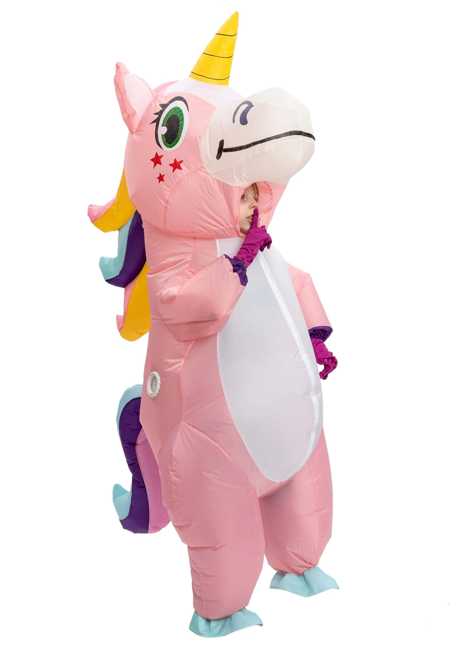 Kids Pink Unicorn Costume Inflatable 5 Kids Pink Unicorn Costume Inflatable - Image 3