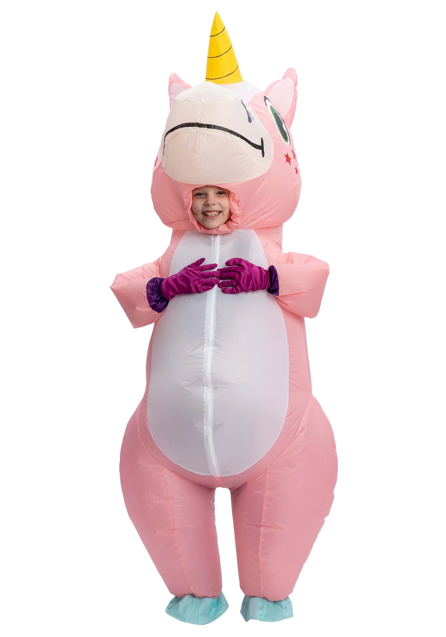 Kids Pink Unicorn Costume Inflatable 7 Kids Pink Unicorn Costume Inflatable - Image 5