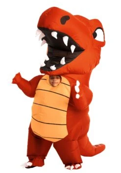 Inflatable Red Dino Costume For Kids