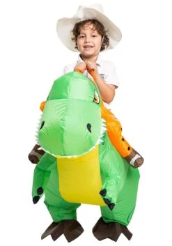 Inflatable T-Rex Ride-On Costume For Kids -Holiday Clothing Promotion Store inflatable kids t rex ride on costume alt 2