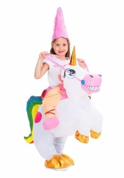 Inflatable Unicorn Ride-On Costume For Kids -Holiday Clothing Promotion Store inflatable kids unicorn ride on costume alt 3