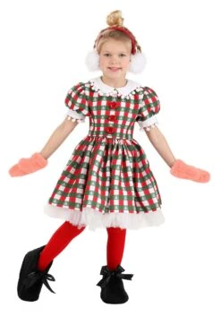 Girl's Dr. Seuss Deluxe Storybook Cindy Lou Who Toddler Costume Dress -Holiday Clothing Promotion Store kids deluxe storybook christmas girl costume alt 4