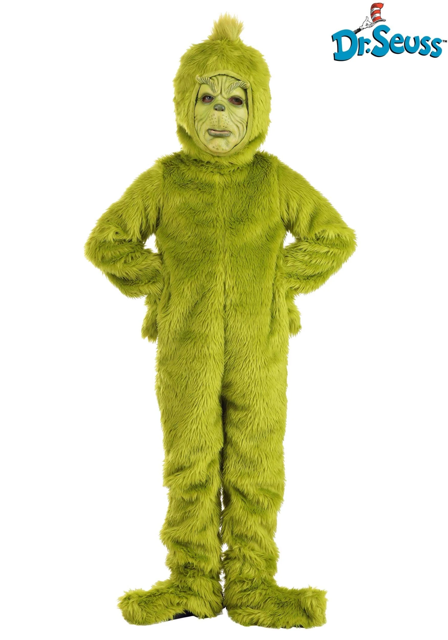 Dr. Seuss Grinch Kid's Open Face Costume 9 Dr. Seuss Grinch Kid's Open Face Costume - Image 7