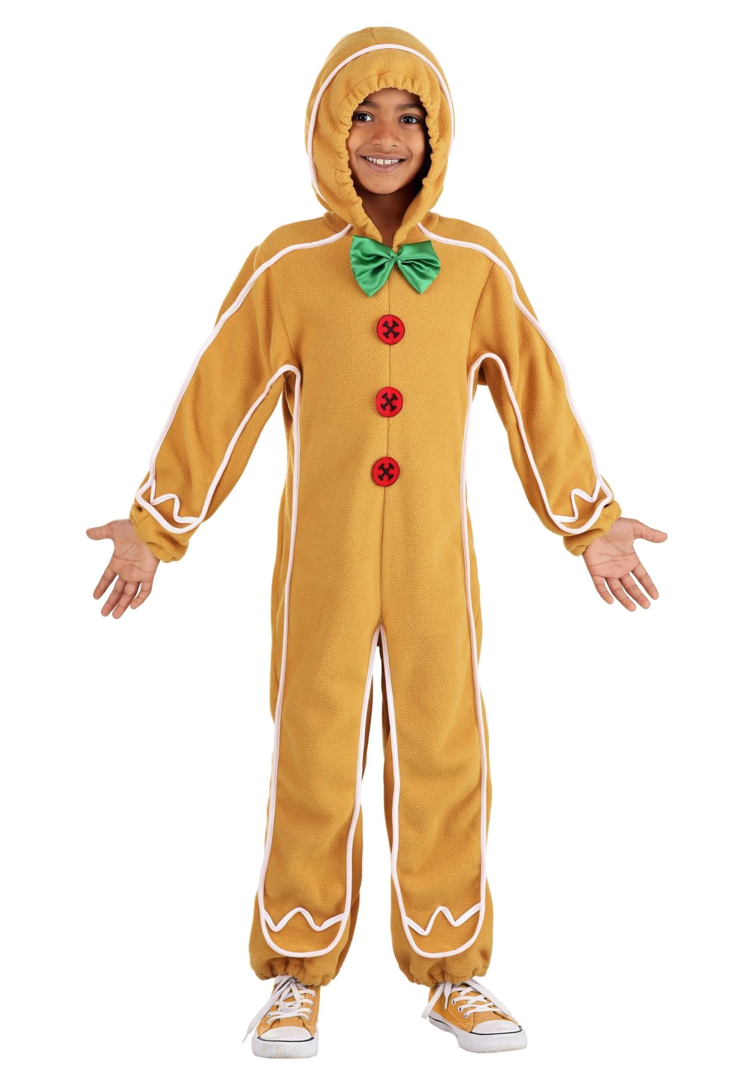 Kid's Gingerbread Man Onesie Costume 3 Kid's Gingerbread Man Onesie Costume