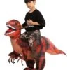Inflatable Riding A Red Raptor Costume For Kids -Holiday Clothing Promotion Store kids inflatable riding a red raptor costume