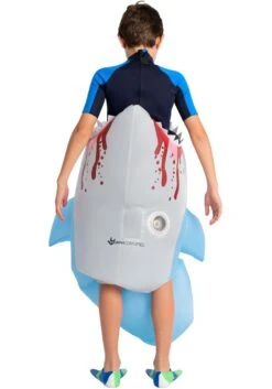 Kid's Man Eating Shark Inflatable Costume -Holiday Clothing Promotion Store kids man eating inflatable shark costume alt 2