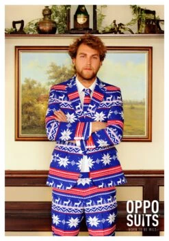 OppoSuits Ugly Christmas Sweater Suit Costume For Men -Holiday Clothing Promotion Store mens christmas sweater suit image3