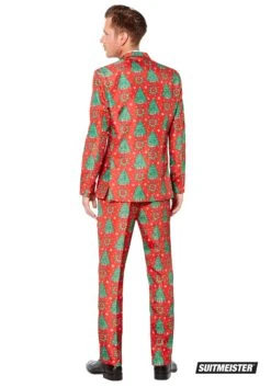 Men's Red Christmas Trees Suitmeister Suit -Holiday Clothing Promotion Store mens christmas trees suitmiester suit 1