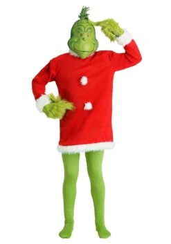 Deluxe Grinch Costume -Holiday Clothing Promotion Store mens deluxe grinch costume alt 2