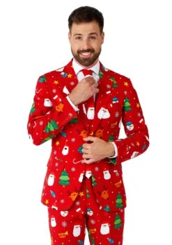 Opposuits Christmas Festivity Red Suit For Men -Holiday Clothing Promotion Store mens opposuits christmas festivity red suit alt 2
