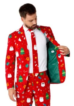 Opposuits Christmas Festivity Red Suit For Men -Holiday Clothing Promotion Store mens opposuits christmas festivity red suit alt 3