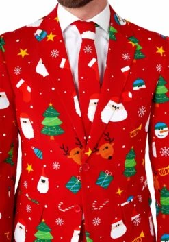 Opposuits Christmas Festivity Red Suit For Men -Holiday Clothing Promotion Store mens opposuits christmas festivity red suit alt 5