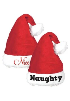 AMSCAN Set Of Two Naughty And Nice Santa Hats For Adults