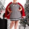 Women's Plus Size Dr. Seuss Cindy Lou Who Costume Dress -Holiday Clothing Promotion Store plus size christmas girl costume 1updated