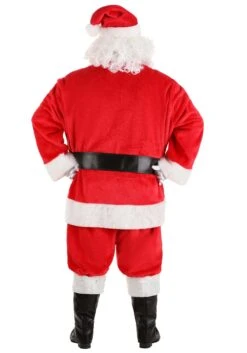 Plus Size Deluxe Red Santa Claus Costume For Men -Holiday Clothing Promotion Store plus size deluxe red santa claus costume alt 5