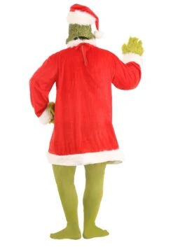 Plus Size Grinch Costume -Holiday Clothing Promotion Store plus size santa grinch costume alt 2