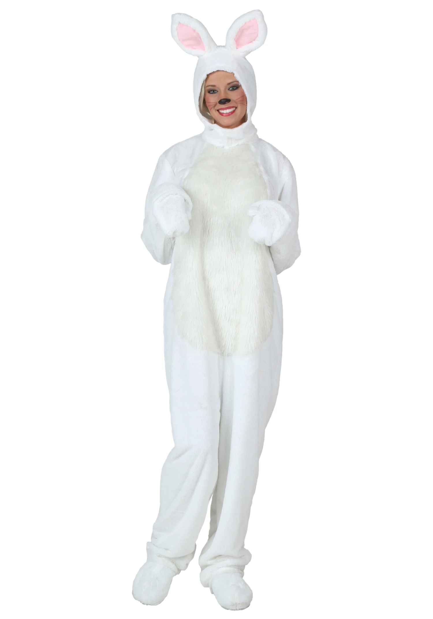Plus Size White Bunny Costume 3 Plus Size White Bunny Costume
