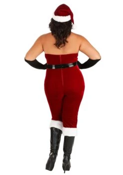 Plus Size Sexy Santa Bodysuit Costume For Women -Holiday Clothing Promotion Store plus size womens sexy santa bodysuit alt 2