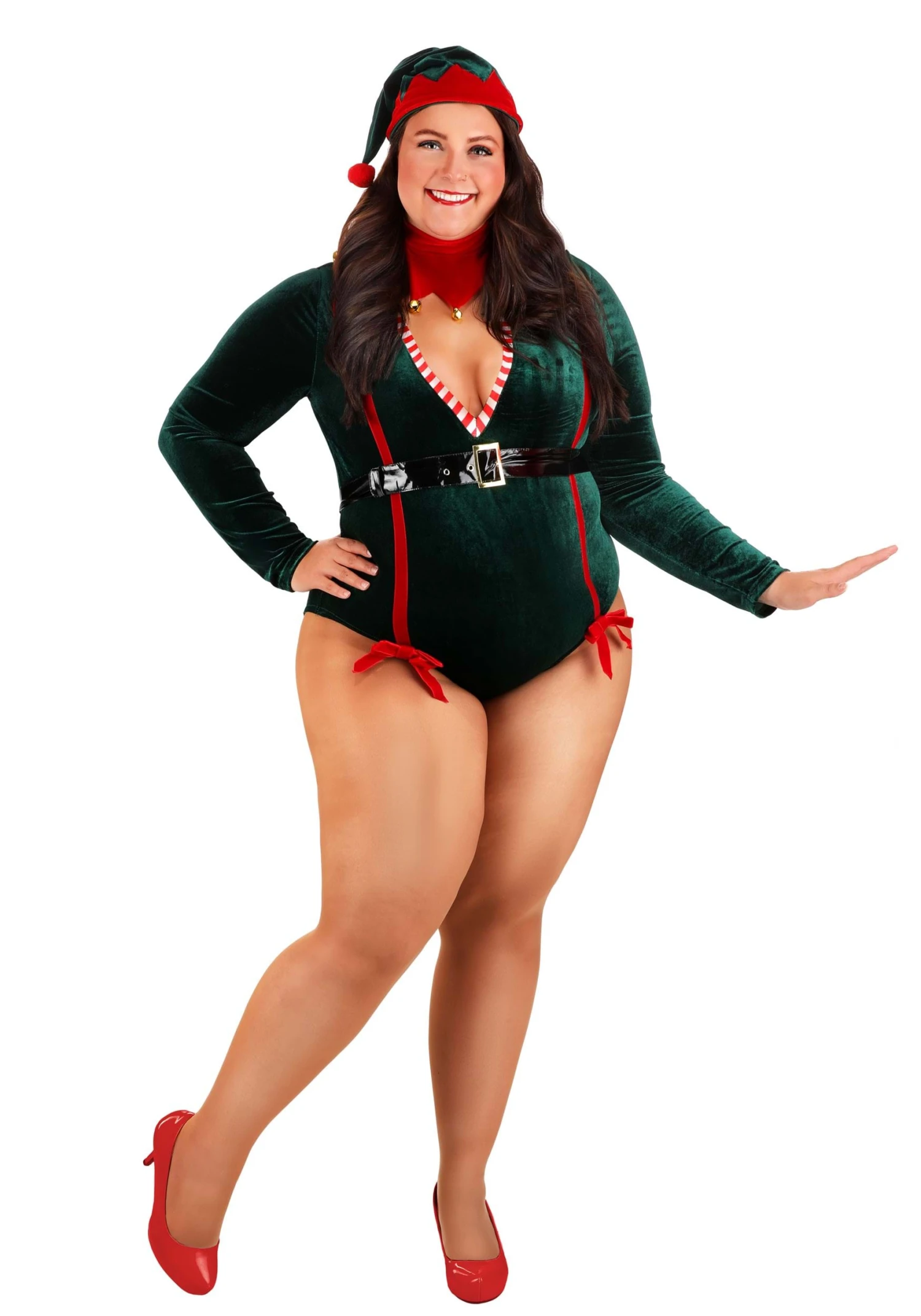 Women's Plus Size Sexy Santa Elf Costume 4 Women's Plus Size Sexy Santa Elf Costume - Image 2