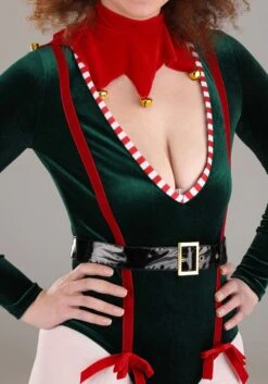 Women's Plus Size Sexy Santa Elf Costume 13 Women's Plus Size Sexy Santa Elf Costume -Holiday Clothing Promotion Store plus size womens sexy santa elf costume alt 4