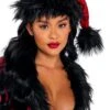 Roma Red Faux Patent With Black Faux Fur Santa Hat