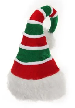 Adult Soft Ridged Santa Hat -Holiday Clothing Promotion Store ridged santa plush hat alt 2