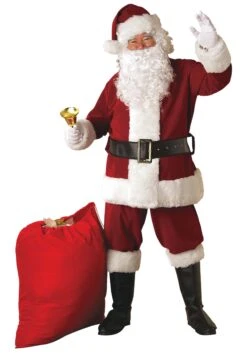 Men's Plus Size Regal Santa Suit Costume -Holiday Clothing Promotion Store santa claus plus size regal costume alt 1