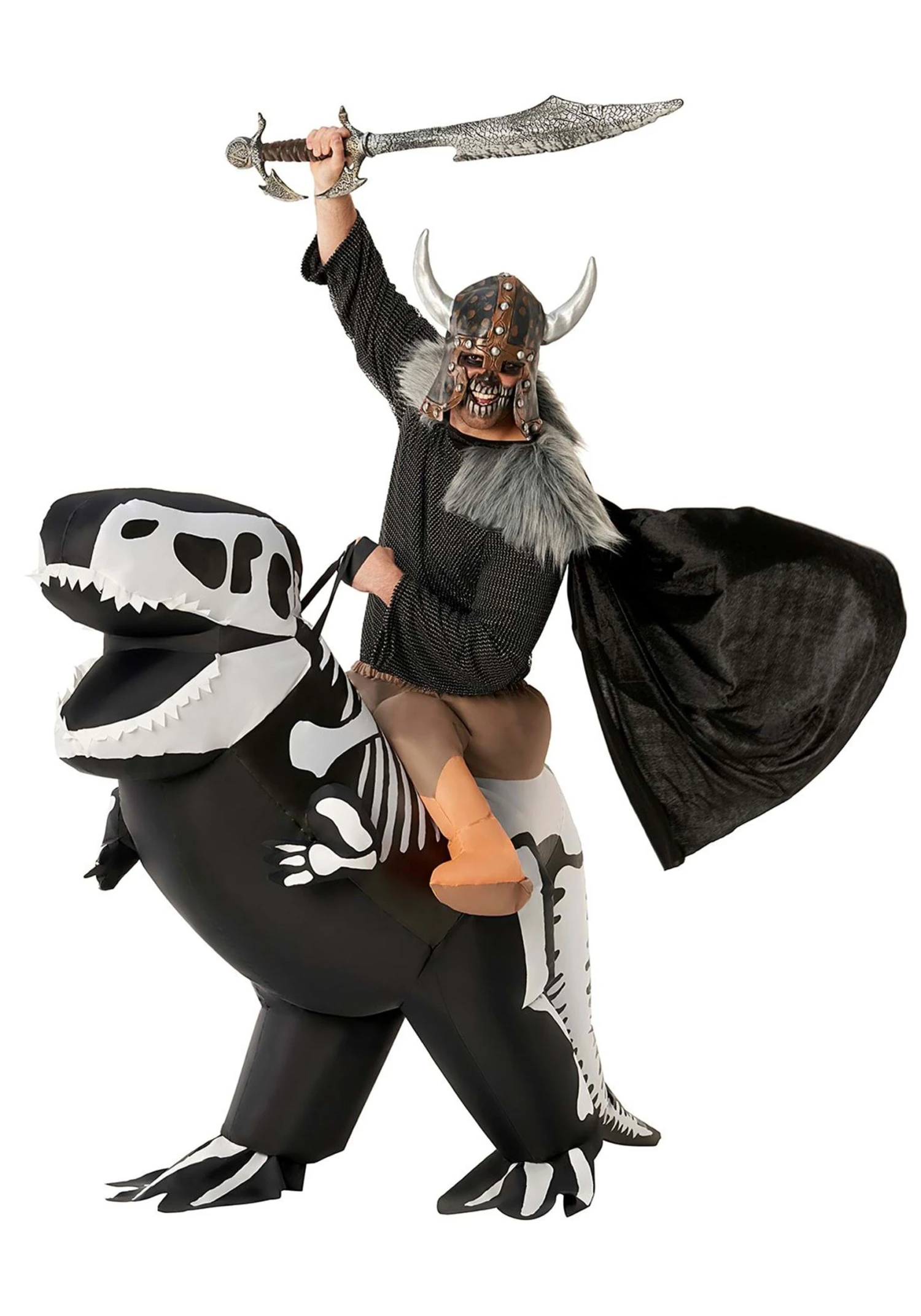 Skeleton T-Rex Ride On Inflatable Costume For Adults 4 Skeleton T-Rex Ride On Inflatable Costume For Adults - Image 2