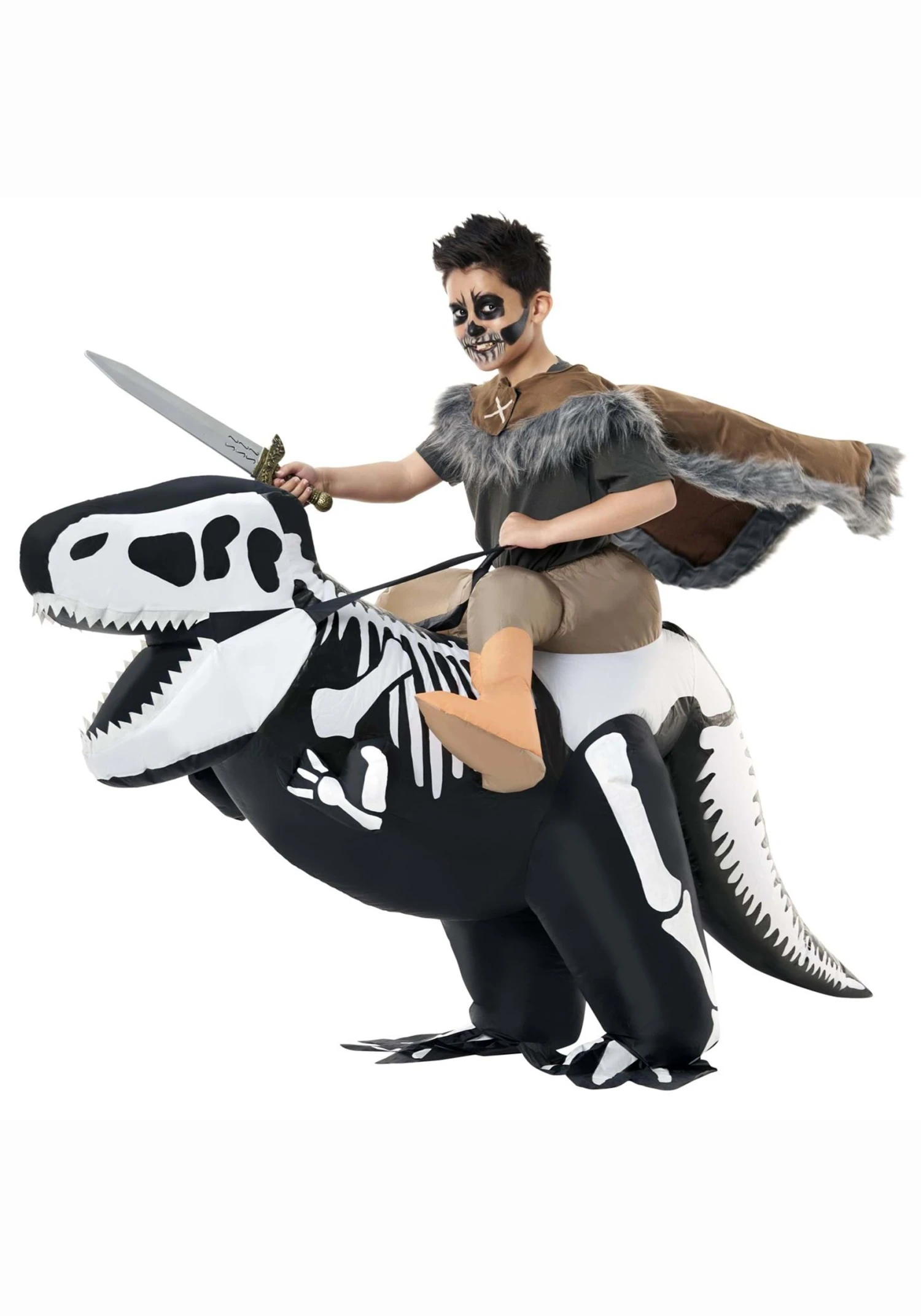 Skeleton T-Rex Ride On Inflatable Costume For Kids 4 Skeleton T-Rex Ride On Inflatable Costume For Kids - Image 2