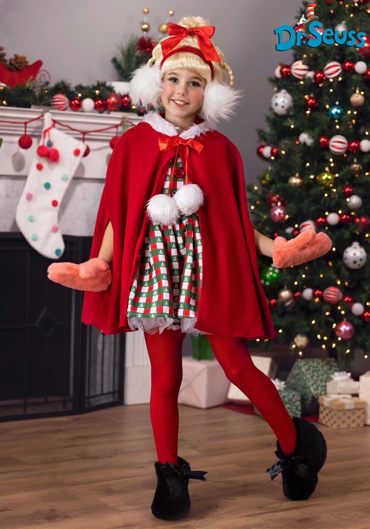 Girl's Dr. Seuss Storybook Cindy Lou Who Costume Dress 3 Girl's Dr. Seuss Storybook Cindy Lou Who Costume Dress