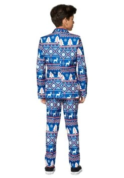 Suitmeister Christmas Blue Nordic Boy's Suit -Holiday Clothing Promotion Store suitmeister christmas blue nordic boys suit alt 1