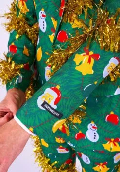 Opposuits Suitmeister Christmas Deco Green Costume Suit For Men -Holiday Clothing Promotion Store suitmeister christmas deco green mens suit alt 4