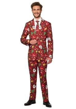 Red Light Up Christmas Suitmeister Men's Suit