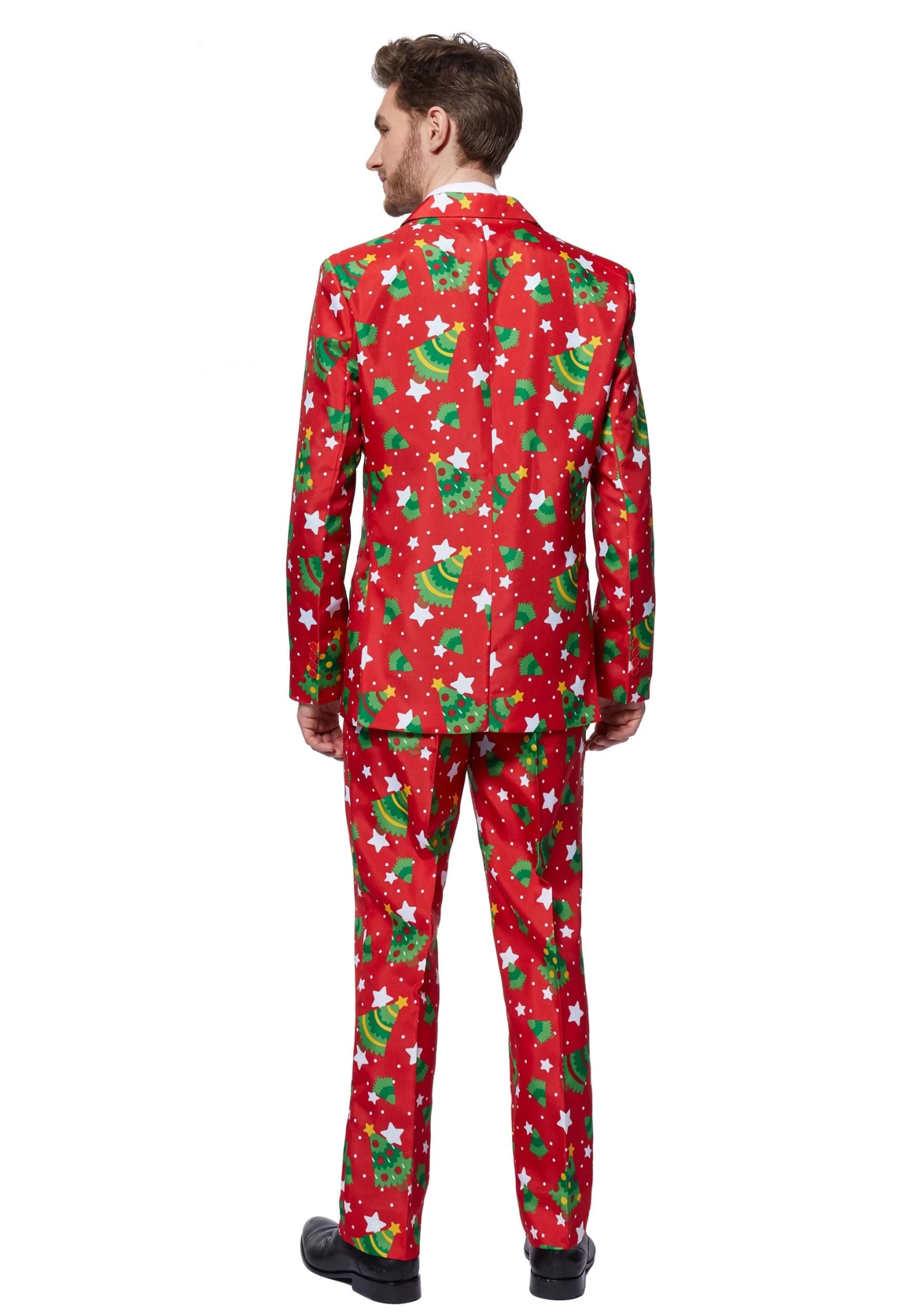 Suitmeister Red Christmas Tree & Stars Suit 4 Suitmeister Red Christmas Tree & Stars Suit - Image 2