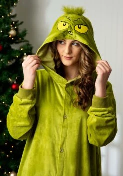 The Grinch Adult Onesie Costume -Holiday Clothing Promotion Store the grinch adult onesie alt 2