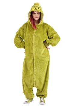 The Grinch Adult Onesie Costume -Holiday Clothing Promotion Store the grinch adult onesie alt 3