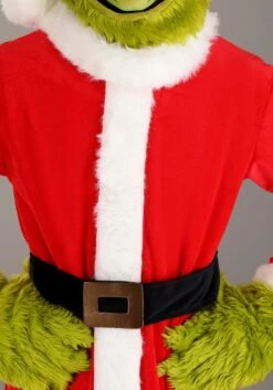 Adult The Grinch Santa Open Face Costume -Holiday Clothing Promotion Store the grinch adult santa open face costume alt 4