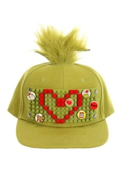 The Grinch Bricky Blocks Build-On Snapback Hat Kit 16 The Grinch Bricky Blocks Build-On Snapback Hat Kit -Holiday Clothing Promotion Store the grinch bricky blocks build on snapback hat kit alt 6