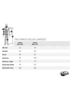 Men's The Grinch Deluxe Jumpsuit W/ Latex Mask -Holiday Clothing Promotion Store the grinch deluxe mens s m jumpsuit w latex mask alt 6