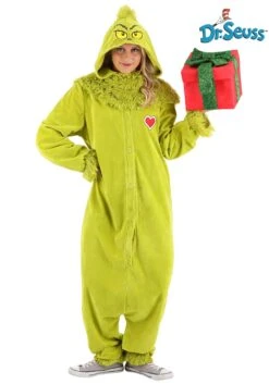 The Grinch Jumpsuit Costume For Adults