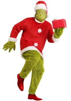 Adult The Grinch Plus Size Santa Deluxe Jumpsuit With Mask 10 Adult The Grinch Plus Size Santa Deluxe Jumpsuit With Mask -Holiday Clothing Promotion Store the grinch santa adult plus size deluxe costume alt 2