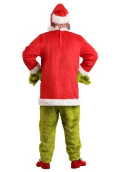 Adult The Grinch Plus Size Santa Deluxe Jumpsuit With Mask 11 Adult The Grinch Plus Size Santa Deluxe Jumpsuit With Mask -Holiday Clothing Promotion Store the grinch santa adult plus size deluxe costume alt 3