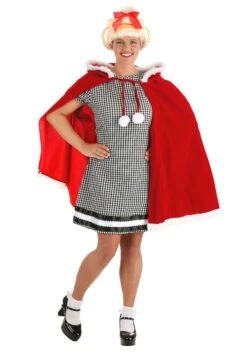 Dr. Seuss Cindy Lou Who Costume Dress For Women -Holiday Clothing Promotion Store womens christmas girl costume alt 2
