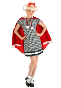 Dr. Seuss Cindy Lou Who Costume Dress For Women -Holiday Clothing Promotion Store womens christmas girl costume alt 5