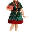 Women's Plus Size Deluxe Christmas Elf Costume Dress 2 Women's Plus Size Deluxe Christmas Elf Costume Dress -Holiday Clothing Promotion Store womens plus deluxe holiday elf costume main