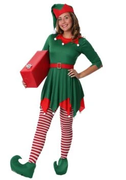 Plus Size Santa's Helper Costume For Women